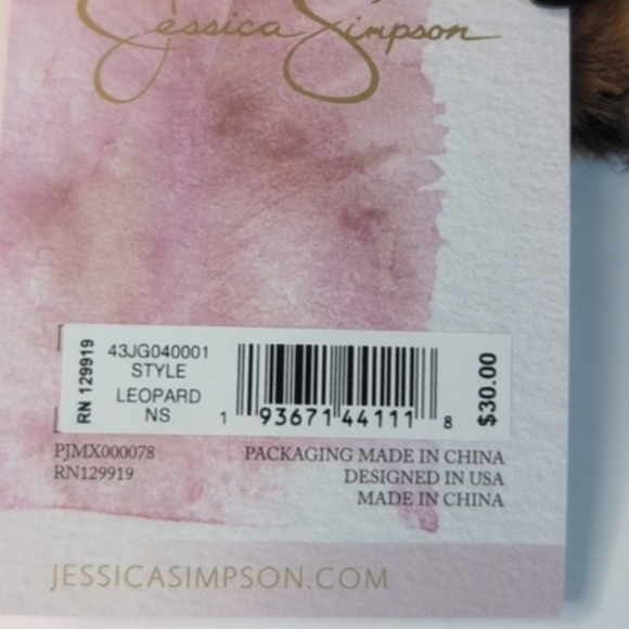 Jessica Simpson Tan Leopard Faux Fur Hat NWT - Picture 4 of 6